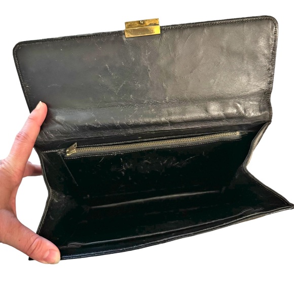 SOLD Vintage Alligator Leather 2 Handbags Frame Bag Brown Black Purse Classic - Picture 13 of 16